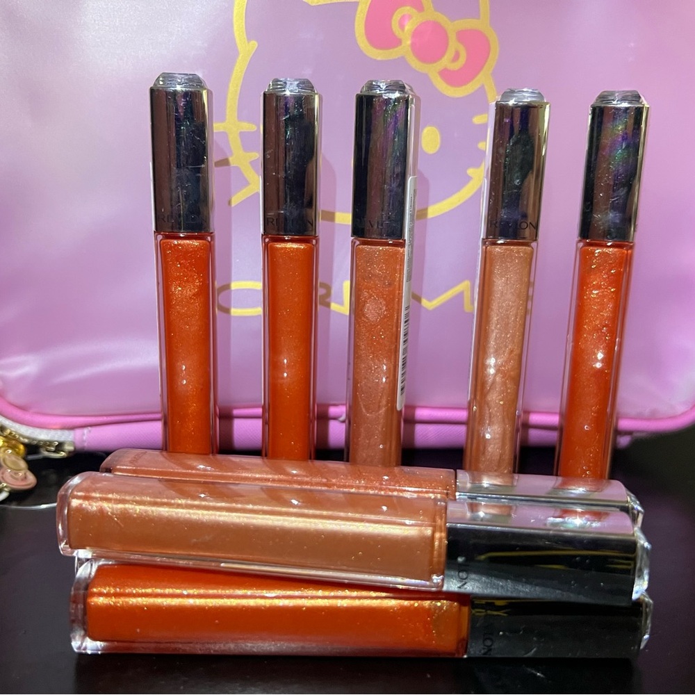 Shimmering Lip Gloss Set - Orange and Gold